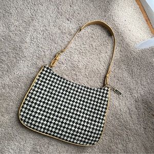 Coach houndstooth tweed shoulder bag